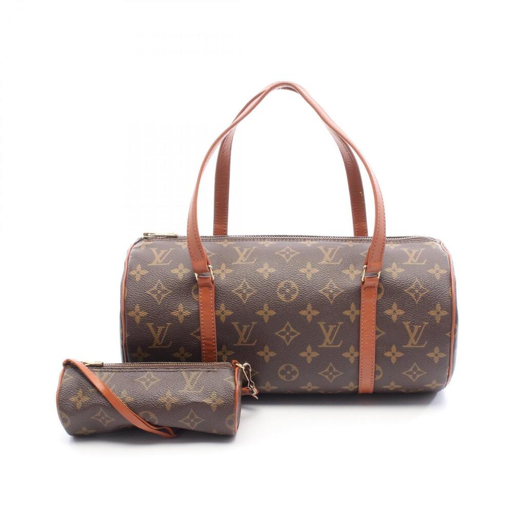 Louis Vuitton Papillon Handbag canvas leather Monogram brown